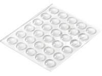 Hettich Samolepiace tlmiace nábytkové šošovky, transparentné, pr. 8x2,5 mm, 30ks
