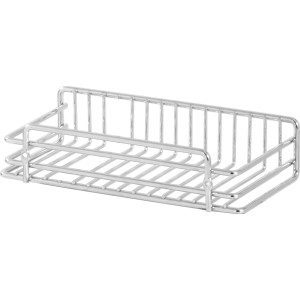 Chrómový drôtený kôš Fregate na montáž na stenu, 70x252x130mm, pre kúpeľňové a sprchové potreby.