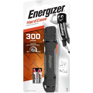 Pracovná lampa Energizer Hardcase s 2 AA batériami, robustná a nárazuvzdorná.