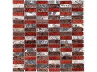 Euro Stone Kombinovaná mozaika Metalica Marmor Marron Glasmix Rot 30 x 30 cm Euro Stone Kombinovaná mozaika Metalica Marmor Marron Glasmix Rot 30 x 30 cm