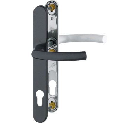 Hoppe Úzke štítové dverové kovanie Lima 8/10 PZ-92, čierny/biely hliník