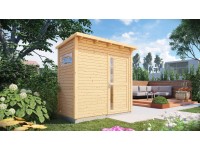 Bertilo Drevený domček na náradie Pentus 1, prírodný, 234 x 115 cm