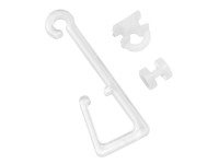 Gardinia Záclonový háčik s jazdcom transparentný, 10 ks