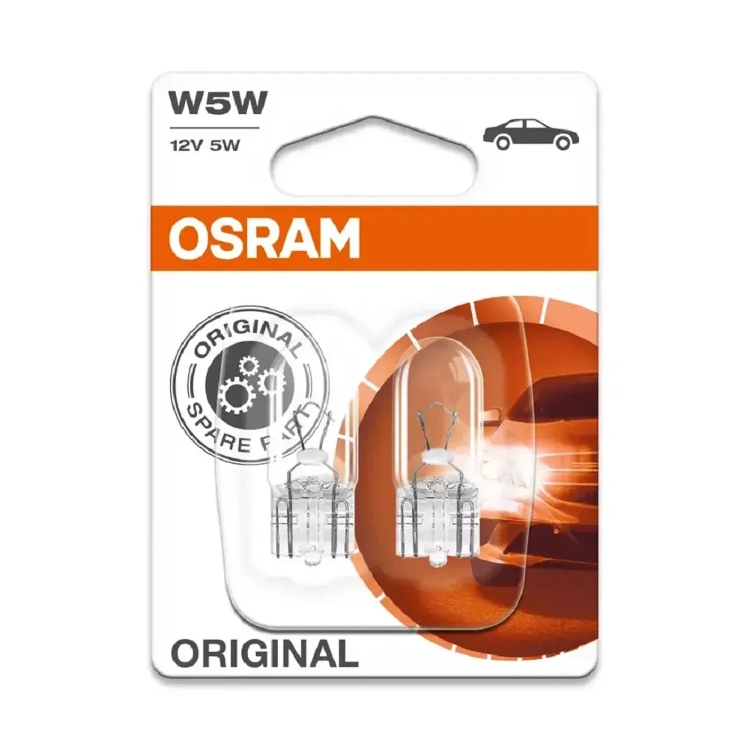 E-shop OSRAM Pomocná autožiarovka Original so skl.nástr.päticou W5W, 12V, 2 ks (BLI)