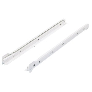 Hettich valčekový výsuv zásuvky, 250 mm, oceľ, biela prášková farba pre zásuvky.