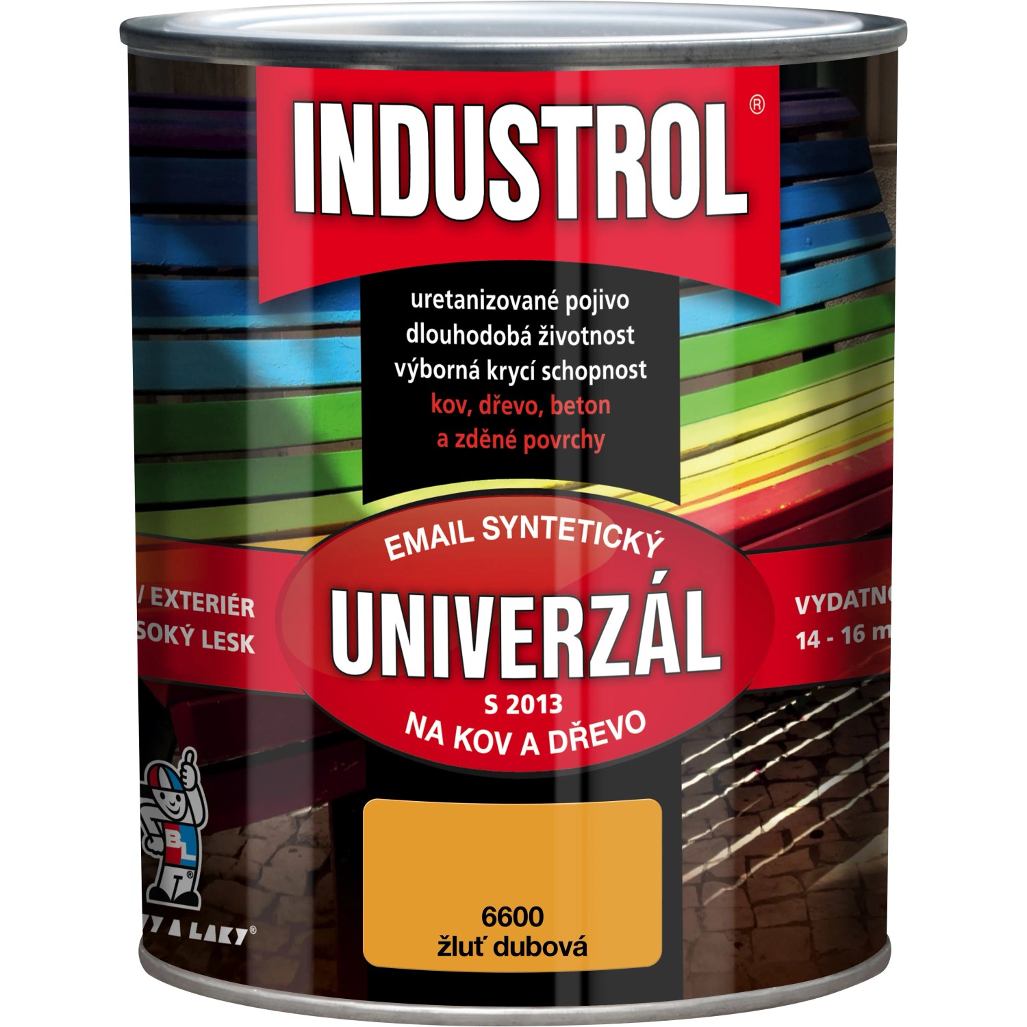 E-shop INDUSTROL Email na kov a drevo S2013 UNIVERZÁL 6600 žlť dubová 750 ml