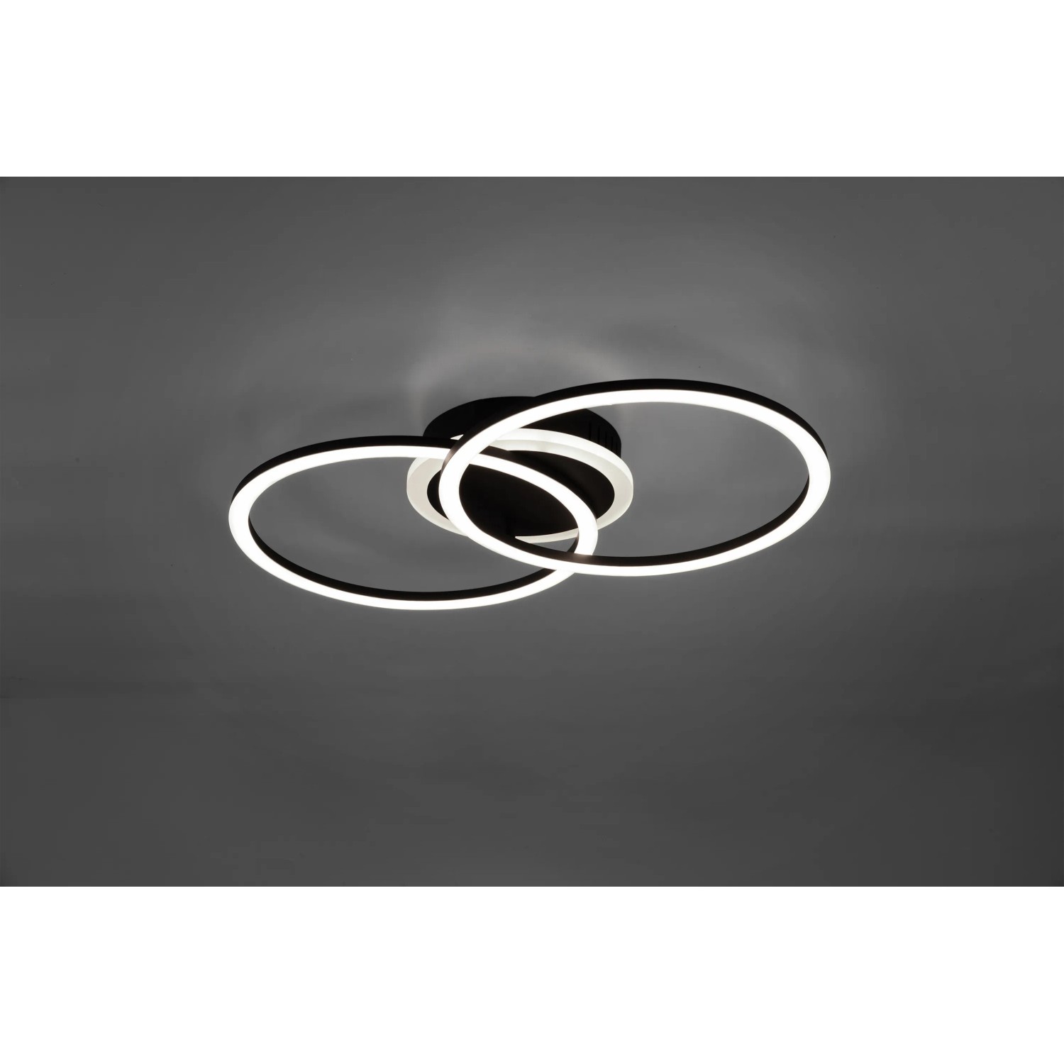 E-shop Trio Stropné LED svietidlo Venida okrúhle, matné čierne