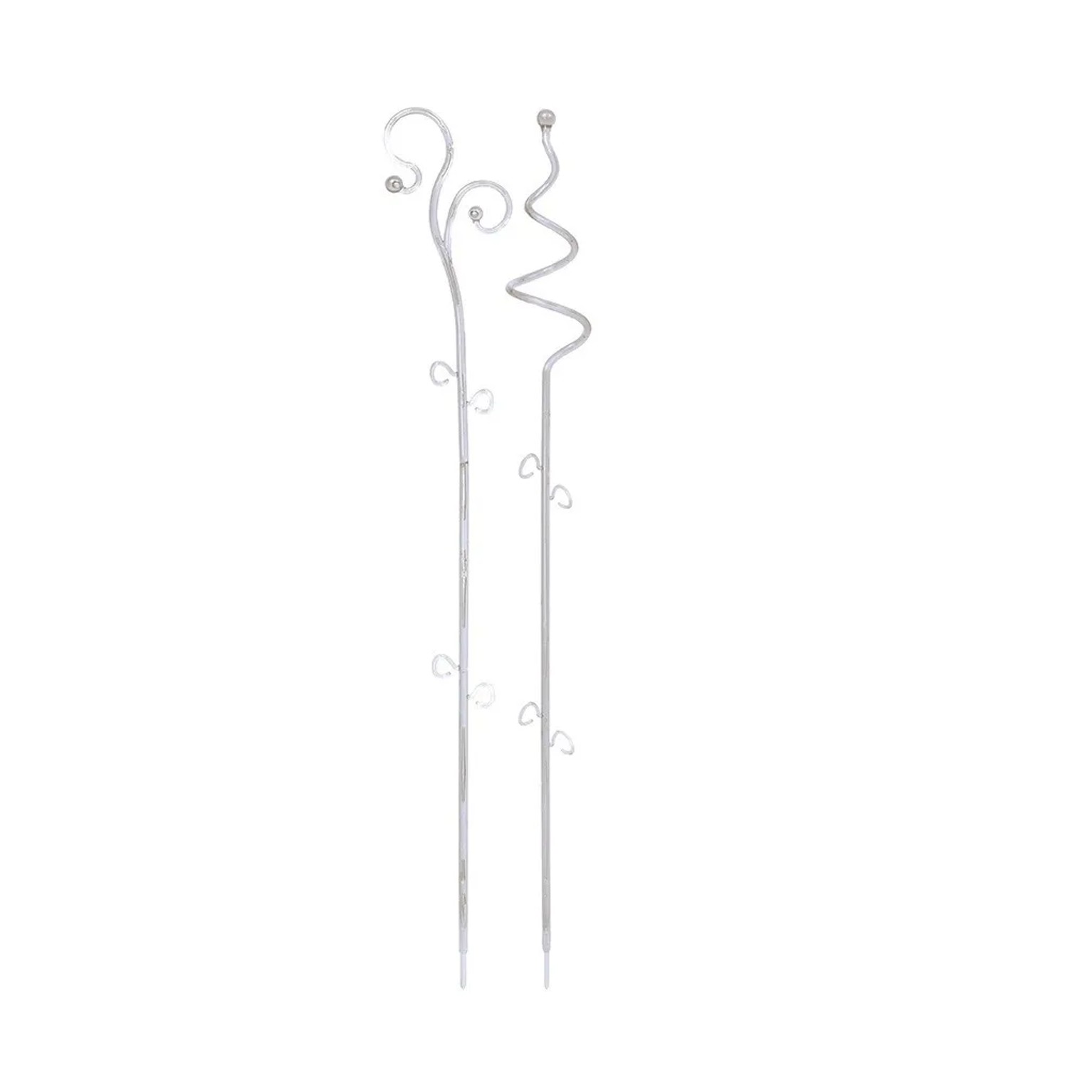 E-shop Prosperplast Podpera na orchideu DECOR, biela transparentná 58,5 cm