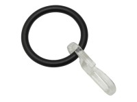 Gardinia Záclonové krúžky s háčikmi na záclony čierne pr. 27/35 x 4 mm, 6 ks