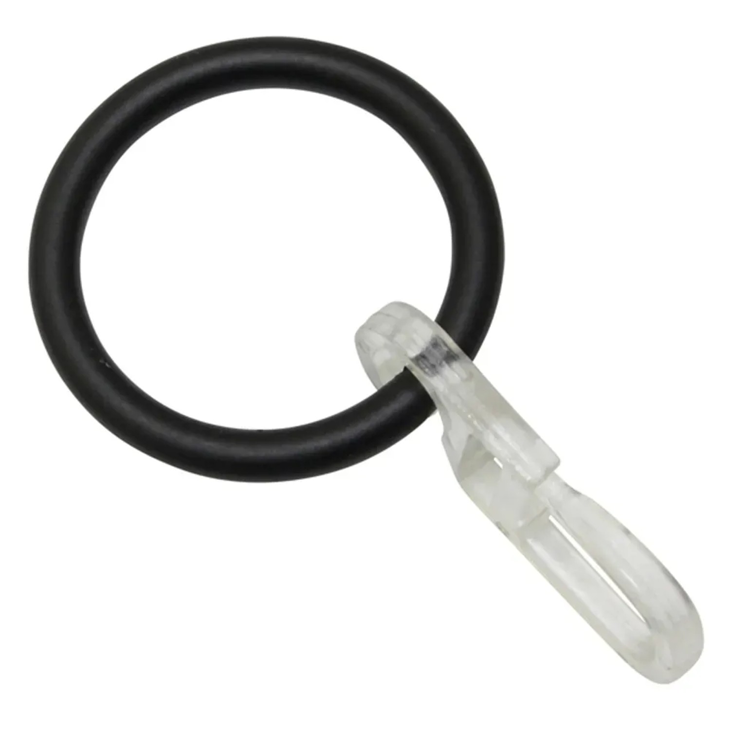 E-shop Gardinia Záclonové krúžky s háčikmi na záclony čierne pr. 27/35 x 4 mm, 6 ks
