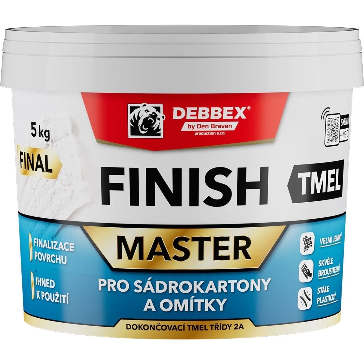 E-shop Den Braven Tmel pre sadrokartóny a omietky FINISH 5 kg
