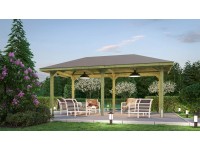 Weka Drevený záhradný altánok 651 B veľ. 1 bez šindľov, 584 x 333 x 291 cm Weka Drevený záhradný altánok 651 B veľ. 1 bez šindľov, 584 x 333 x 291 cm