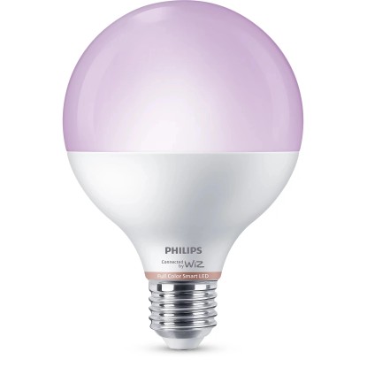 Philips Smart LED žiarovka E27 G95, 11 W, 1055 lm, RGBW 2200K-6500 K