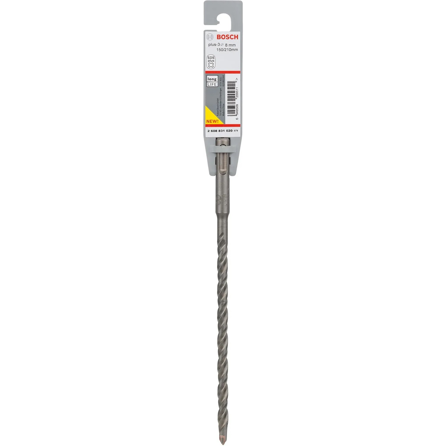 E-shop Bosch Špirálový vrták pre vŕtacie kladivá SDS Plus-3, 8 x 150 x 210 mm