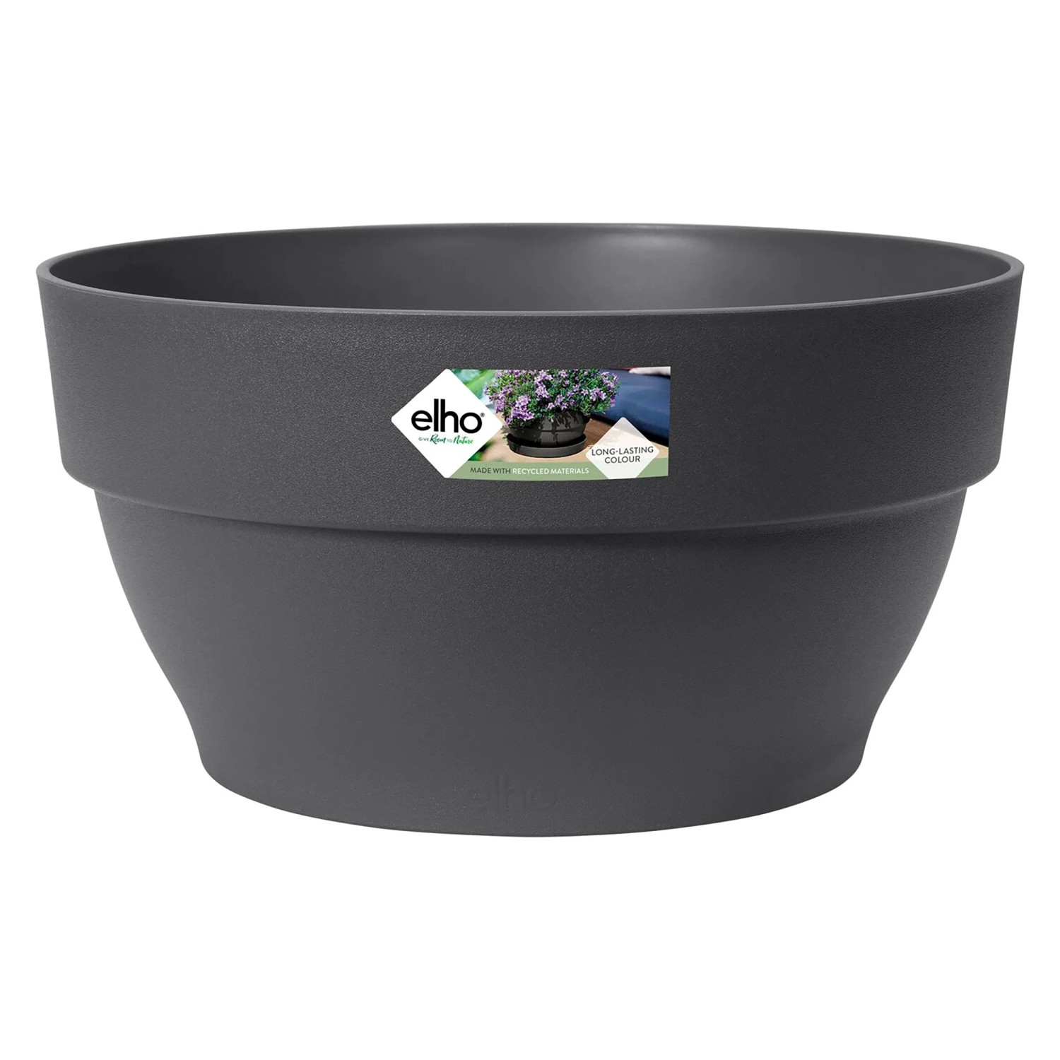 E-shop Elho Kvetináč Vibia Campana Bowl, antracitová, pr. 34 x 17 cm