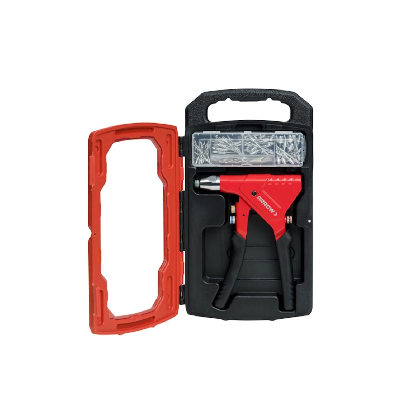 E-shop Arrow Nit. kliešte RT189 v kufri vr. 100 nitov A2-A5 a HSS vrtákov 2/3/4/5 mm
