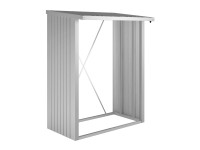 Biohort Stojan na drevo WoodStock 150 strieborný, 157 x 102 x 199 cm