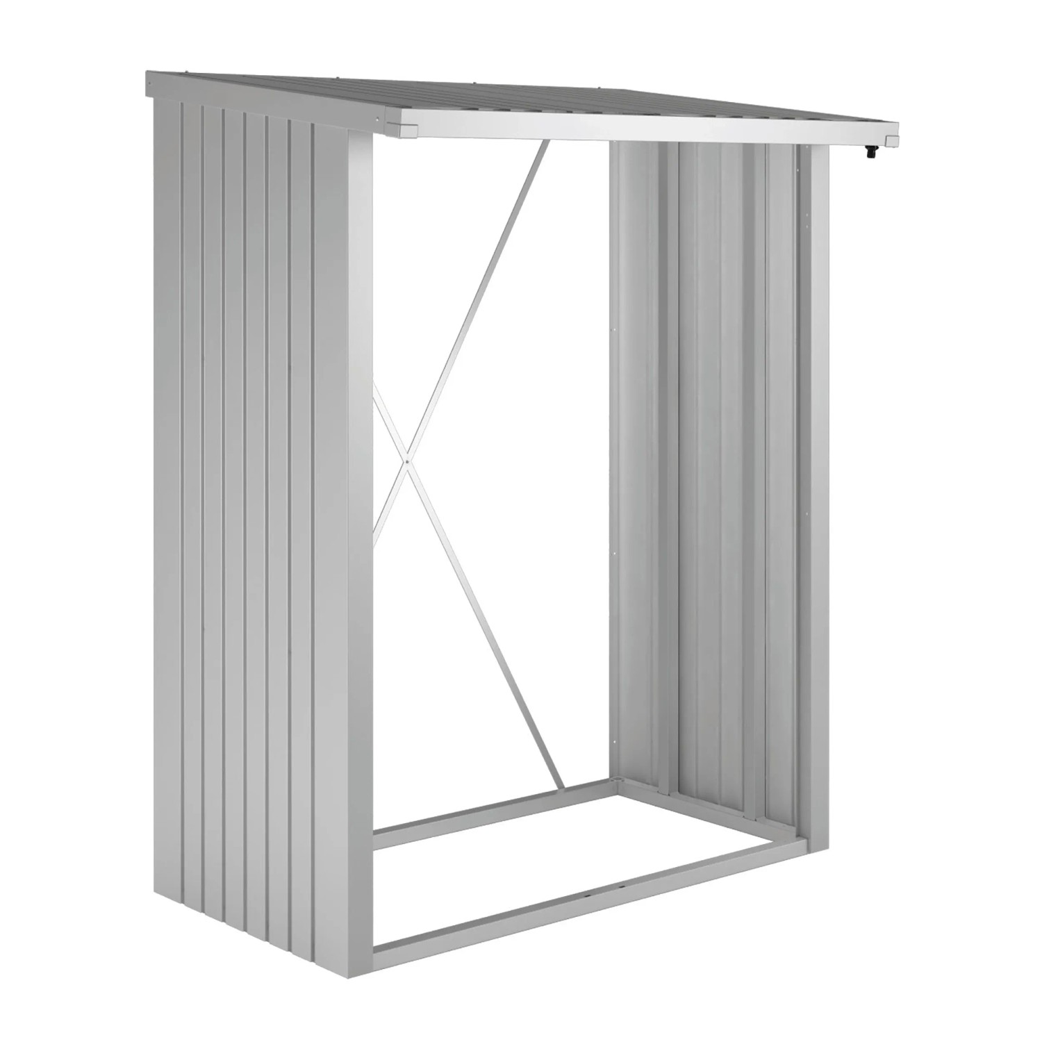 E-shop Biohort Stojan na drevo WoodStock 150 strieborný, 157 x 102 x 199 cm