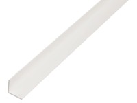 GAH Alberts Uhlový profil, nerov., plast, biela, 10 x 20 x 1000 mm, hr. 1,5 mm