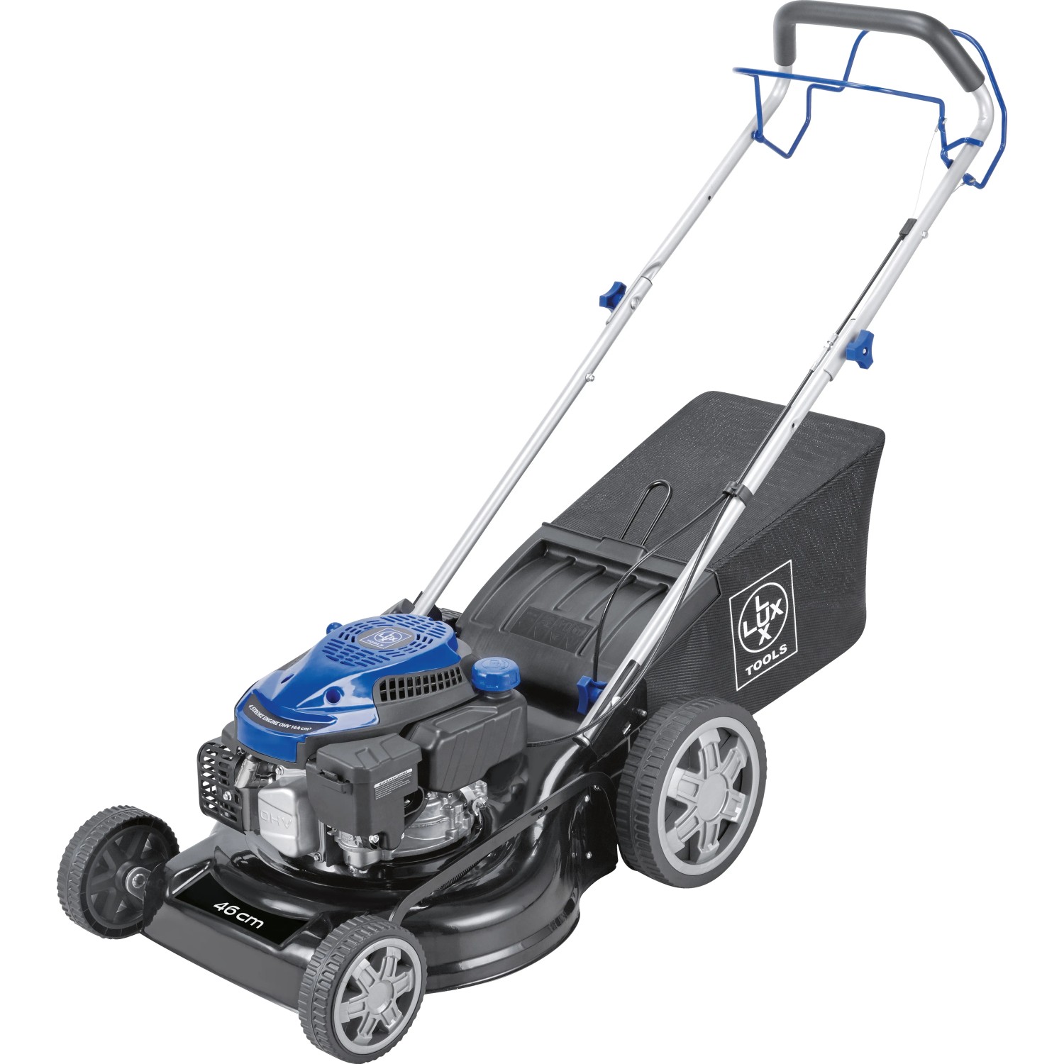 E-shop LUX-TOOLS Benzínová kosačka B-RM-145/46 s pohonom kolies, 2,3 kW, 46 cm