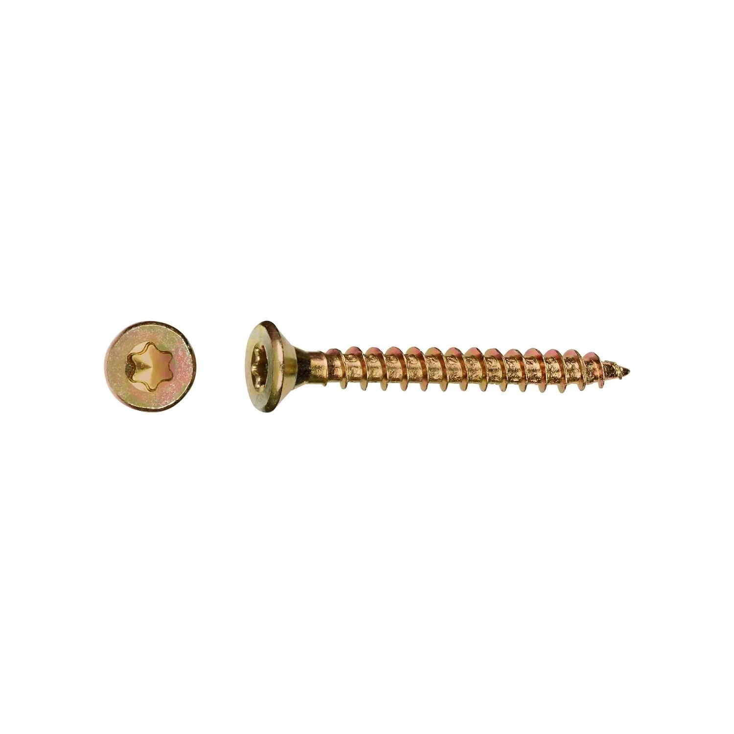 E-shop Uni skrutky so zápustnou hlavou TX25 plný závit žlto pozink. 5x20 mm, 200 ks