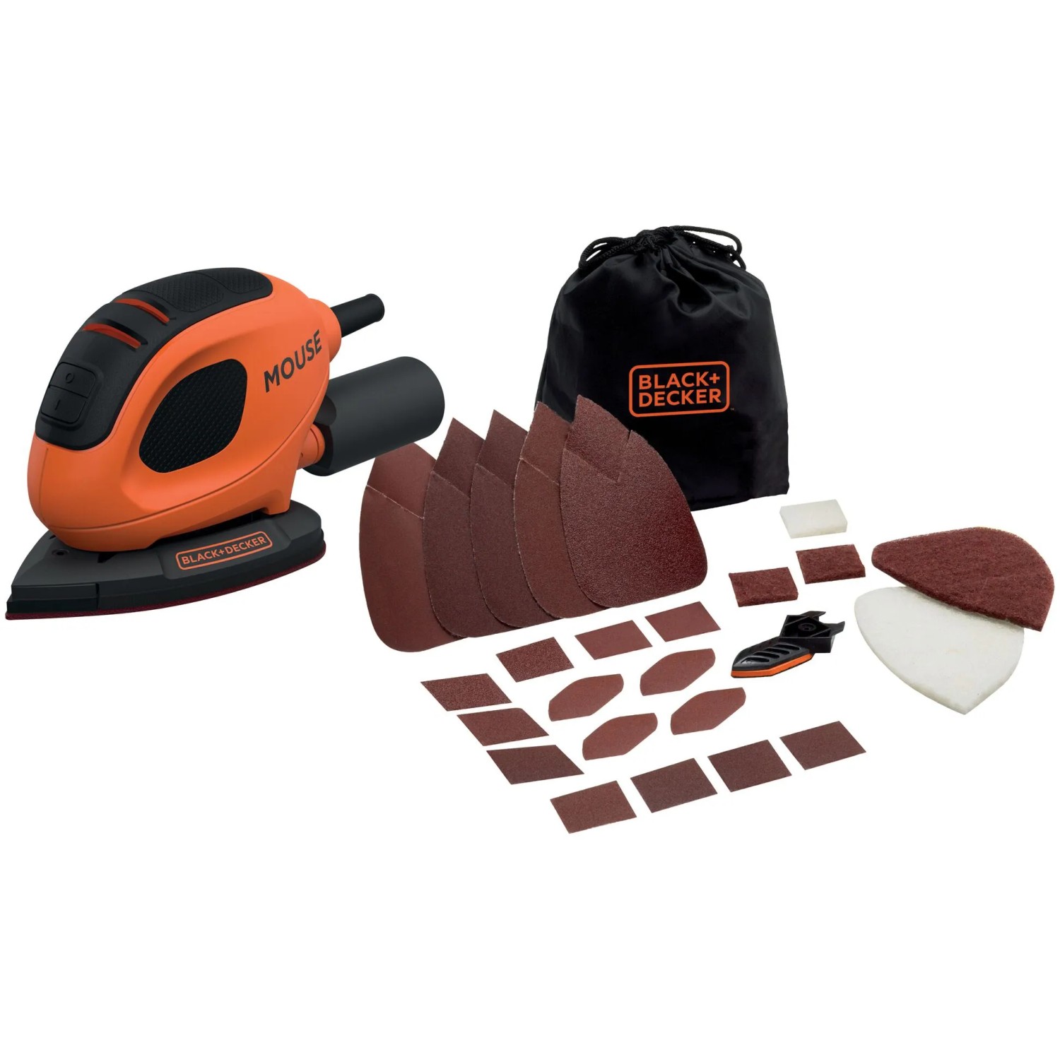 E-shop BLACK+DECKER Vibračná brúska Mouse BEW230BC-QS 55 W pre detailné brúsenie