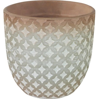 Obal na kvetináč sivo-zlatý 13,5 x 12,5 cm *