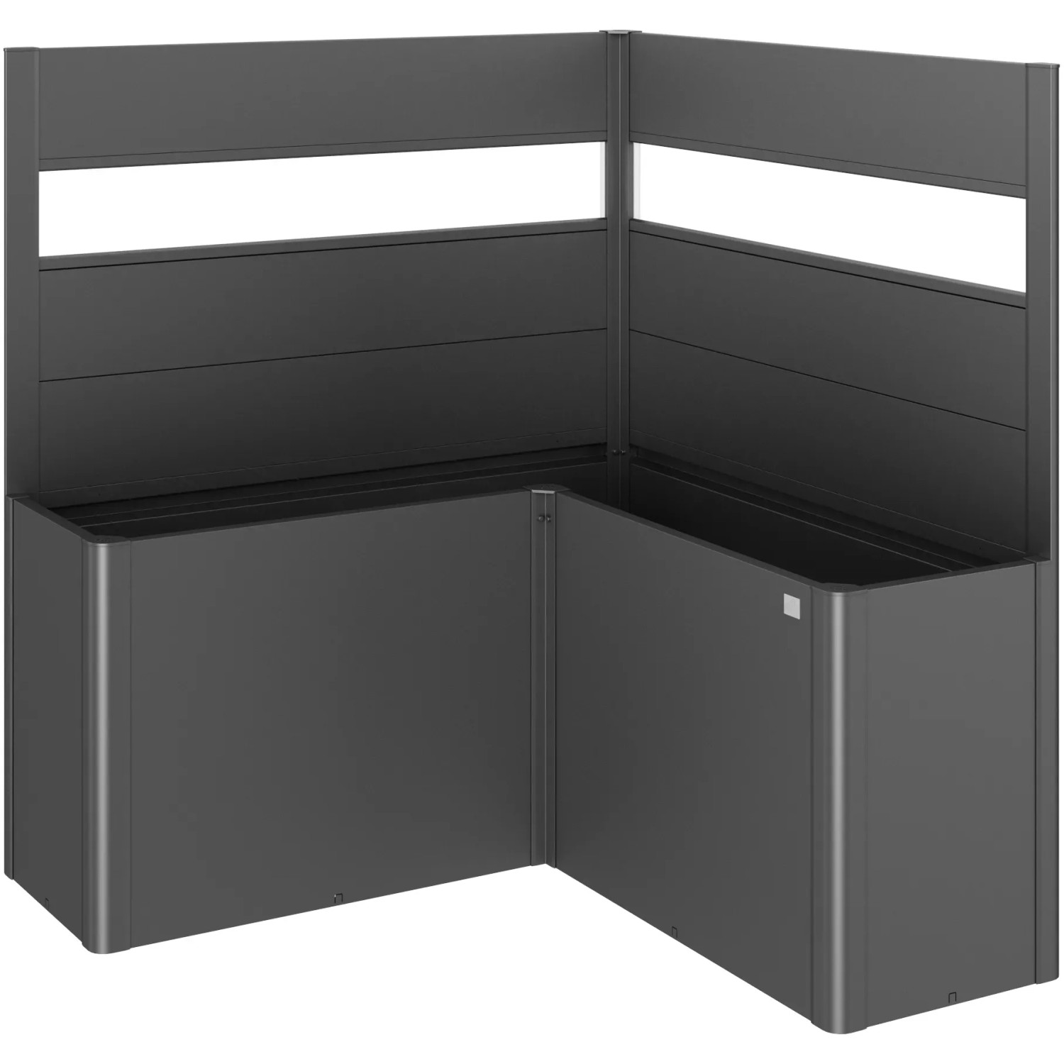 E-shop Biohort Zástena pre záhony vyvýš. 1,5 x 1,5/Belvedere L150 so sklom tm.sivá