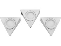 LED bodové podhľadové svietidlo, 3 W, 150 lm, strieborné, 3 ks, 4 x 12 x 12 cm