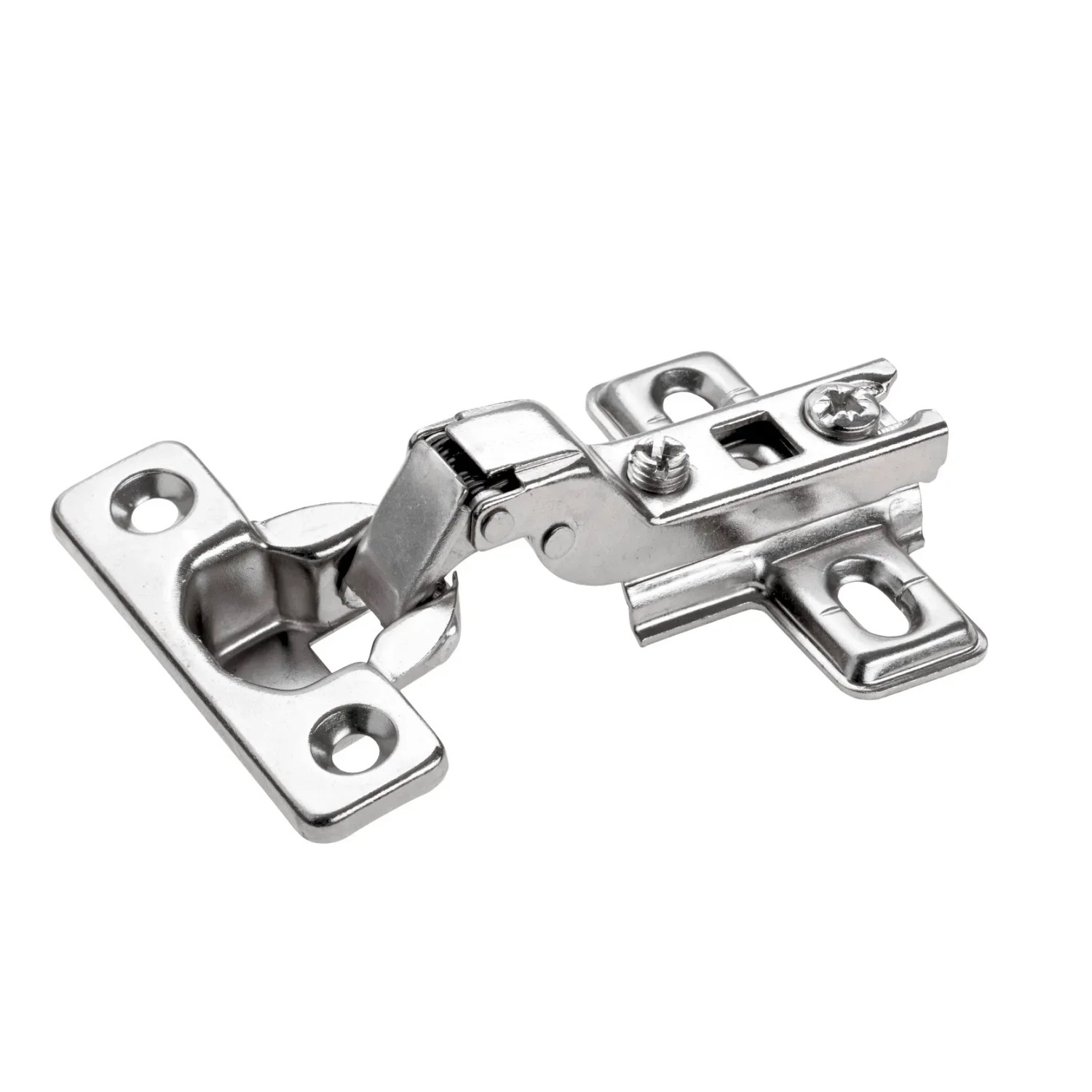 E-shop Hettich Dvojramenný nábytkový záves, polovičné prekrytie, poniklovaný, 26 mm