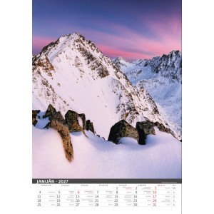 Helma 365 Nástenný mesačný kalendár 2027 Tatry 31,5 x 45 cm