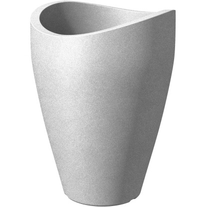 Scheurich Kvetináč WAVE GLOBE HIGH PLANTER Stony Grey 40 x 16,5/30 cm