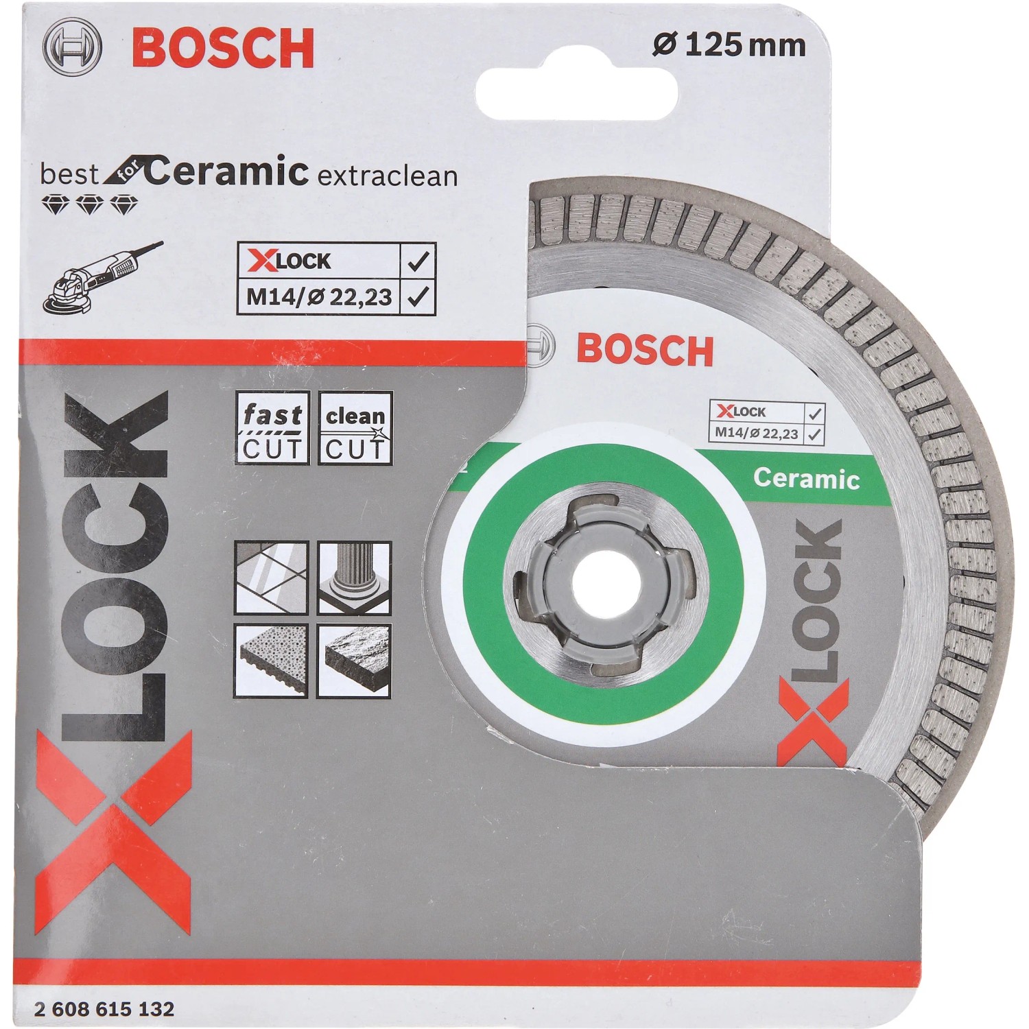 E-shop Bosch Diamantový rezný kotúč Expert X-Lock, Ceramic, pr. 125 mm