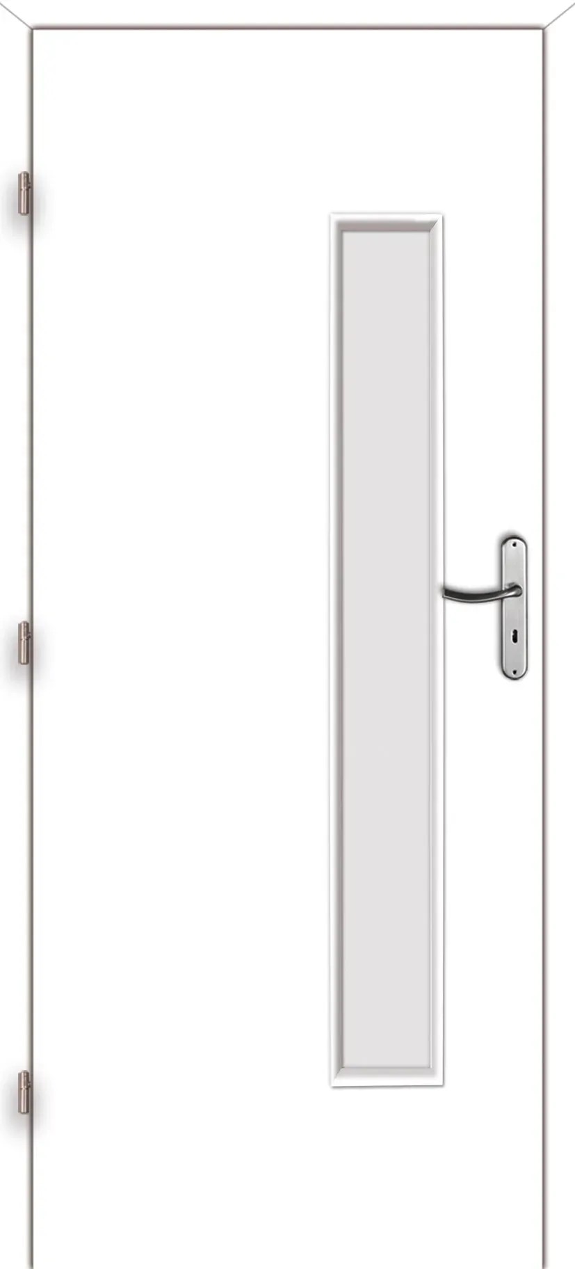 Voster Falcové interiérové dvere METRIX 2/3, fólia Finish, biela, 60 Ľ