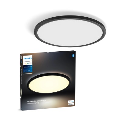 Philips Hue Stropné svietidlo WA LED Tento, 2200-6500K, čierna, pr. 42,1 cm
