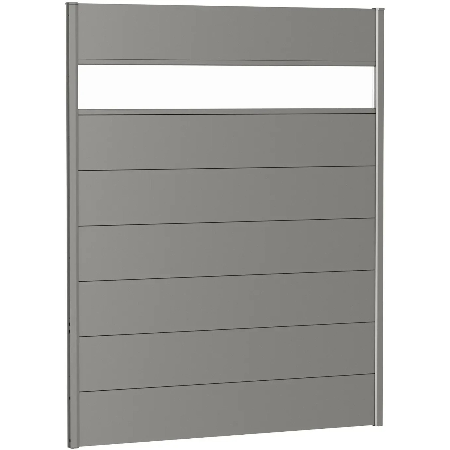 E-shop Biohort Plný plot s čiastočným presklením, kremeňovo sivý, 150 x 180 cm