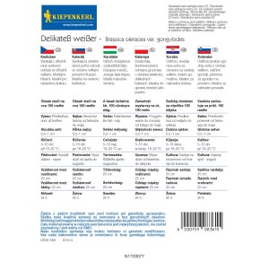 Semená kalerábu Kiepenkerl Delikateß biely, zelenina pre cca 100 rastlín.