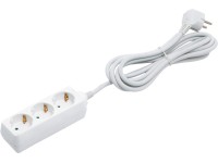 Zásuvková lišta 3 zásuvky biela 3 m Zásuvková lišta 3 zásuvky biela 3 m