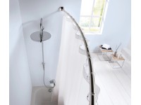 Kleine Wolke Zaoblená sprchová tyč chrómová, pr. 25 mm, 125-220 cm