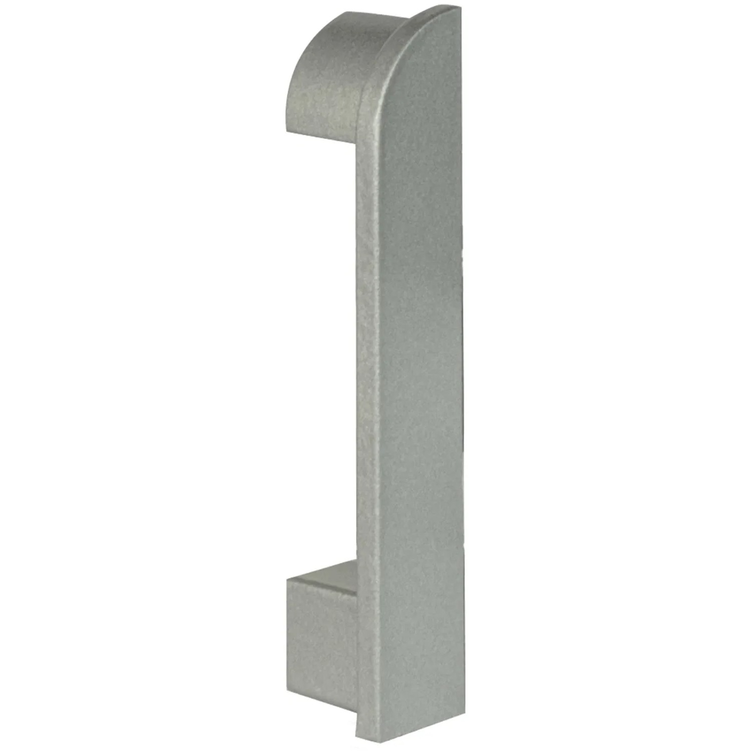 E-shop Fuchs Design Hliníkový sokel - koncovka, strieborná matná, pravá, 7 cm