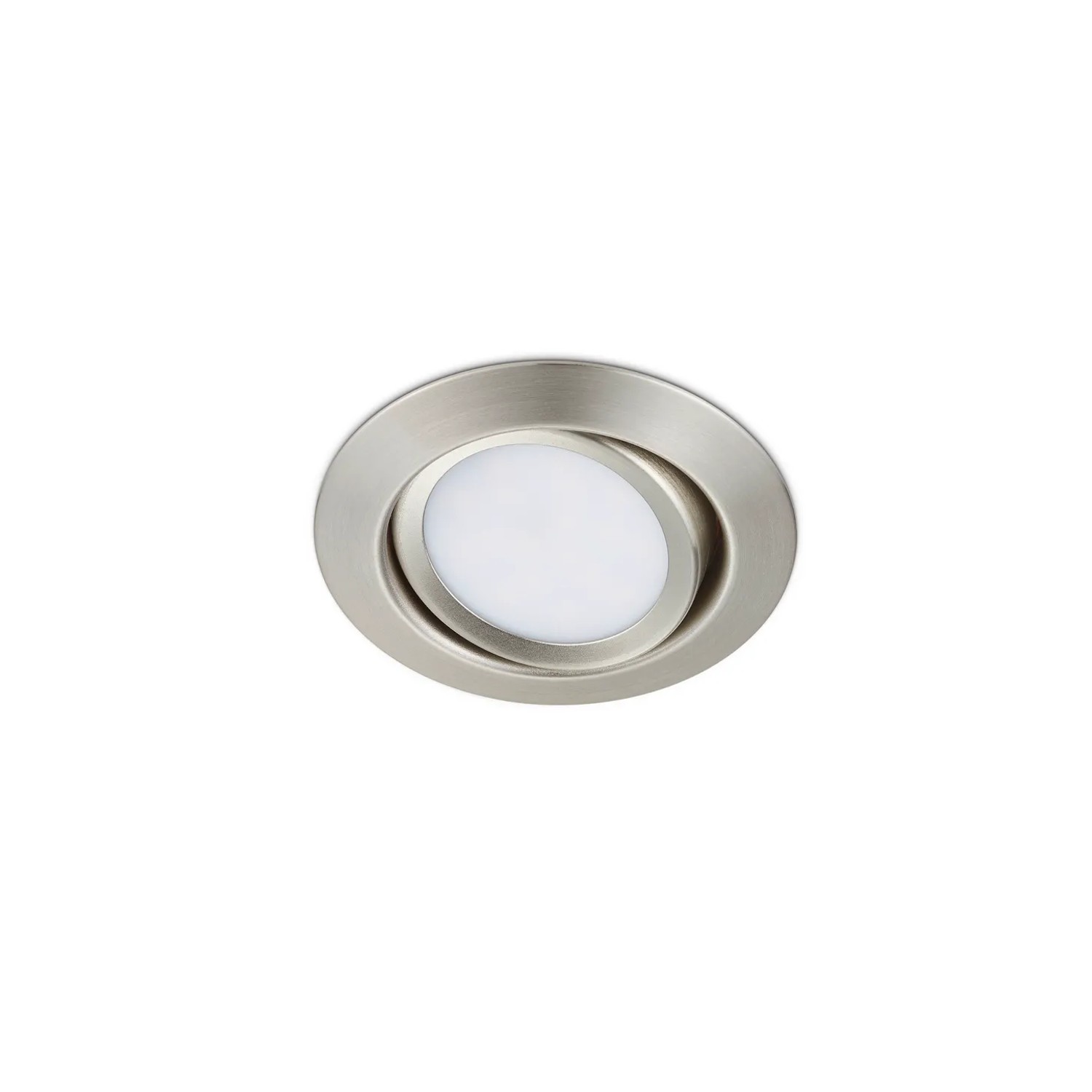 E-shop Trio Vstavané svietidlo Rila matný nikel, 1 x LED 5 W, pr. 80 mm