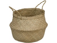 Kôš z morských rias s uškami prírodná, pr. 30 x 25/35 cm