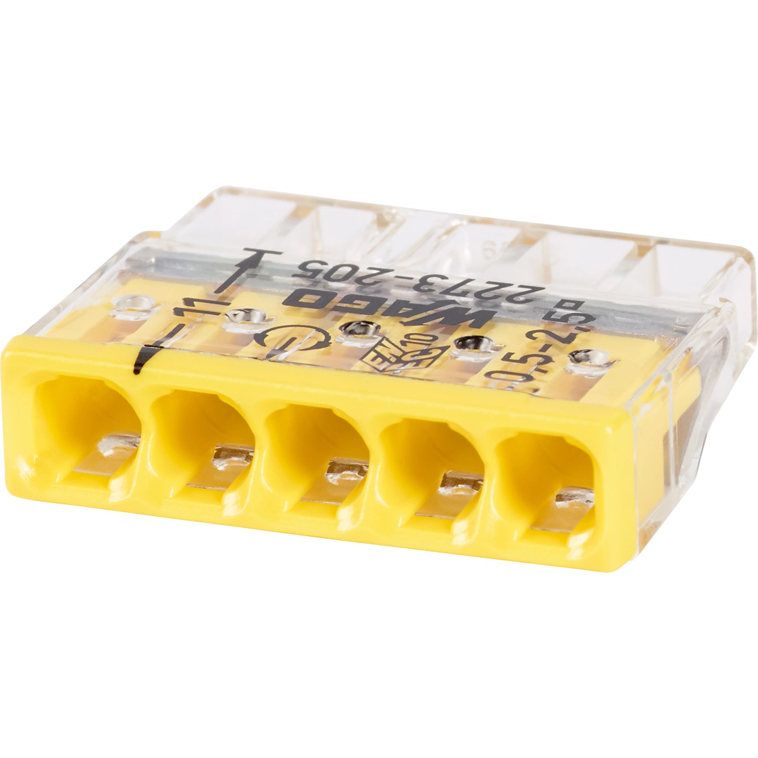 E-shop WAGO Inštalačná svorka 2273 PUSH WIRE 5 plných vodičov, max. 2,5 mm2, 10 ks
