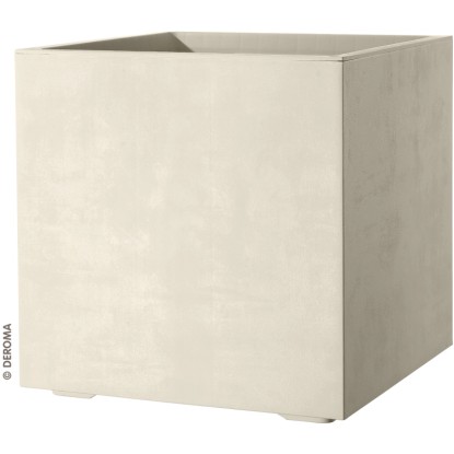 Deroma Kvetináč Millennium Cubo perlovo biely 39 x 39 x 39 cm