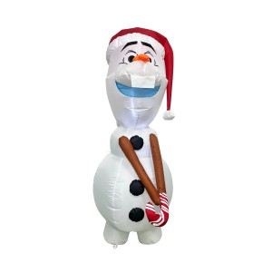 Nafukovací Disney Olaf ako vianočná dekorácia pre vonkajšie použitie, výška 120 cm.