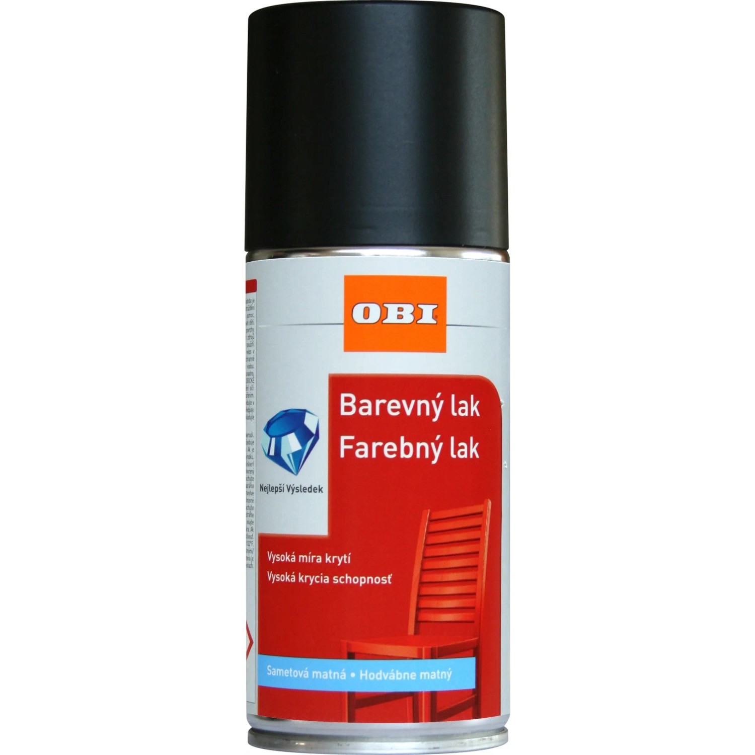E-shop OBI Lak v spreji hodvábne matný RAL 9005 čierna 150 ml