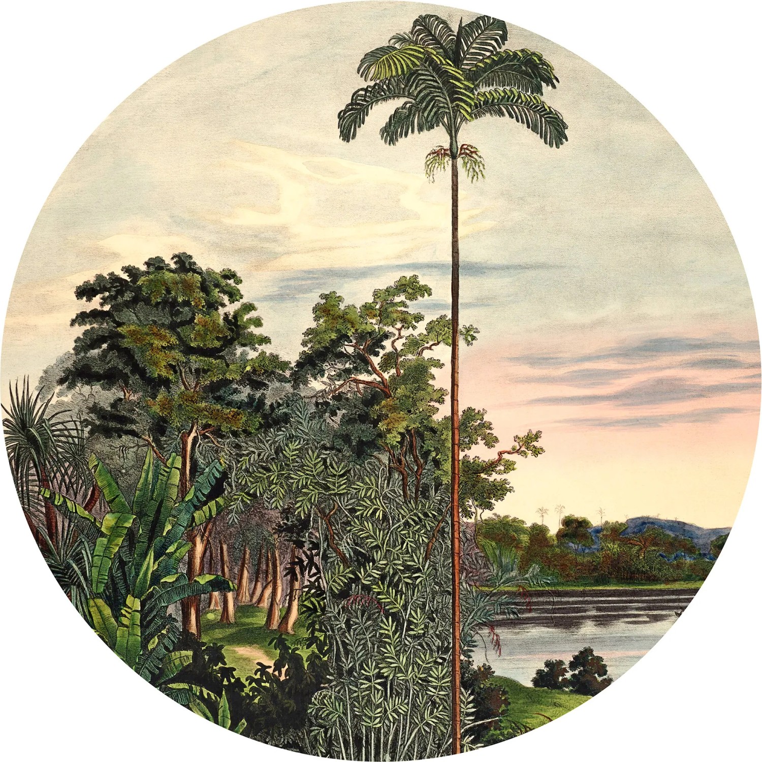 E-shop Komar Samolepiaca vliesová fototapeta Dot Vintage Landscape pr. 125 cm
