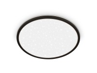 Brilo LED stropné svietidlo Slim čierna 30 W, 3600 lm, 4000K, pr. 37,5 x 3,3 cm