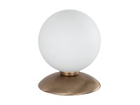 Paul Neuhaus Halogénová stolná lampa Bubba, 28W, stará mosadz, pr. 10 x 14 cm
