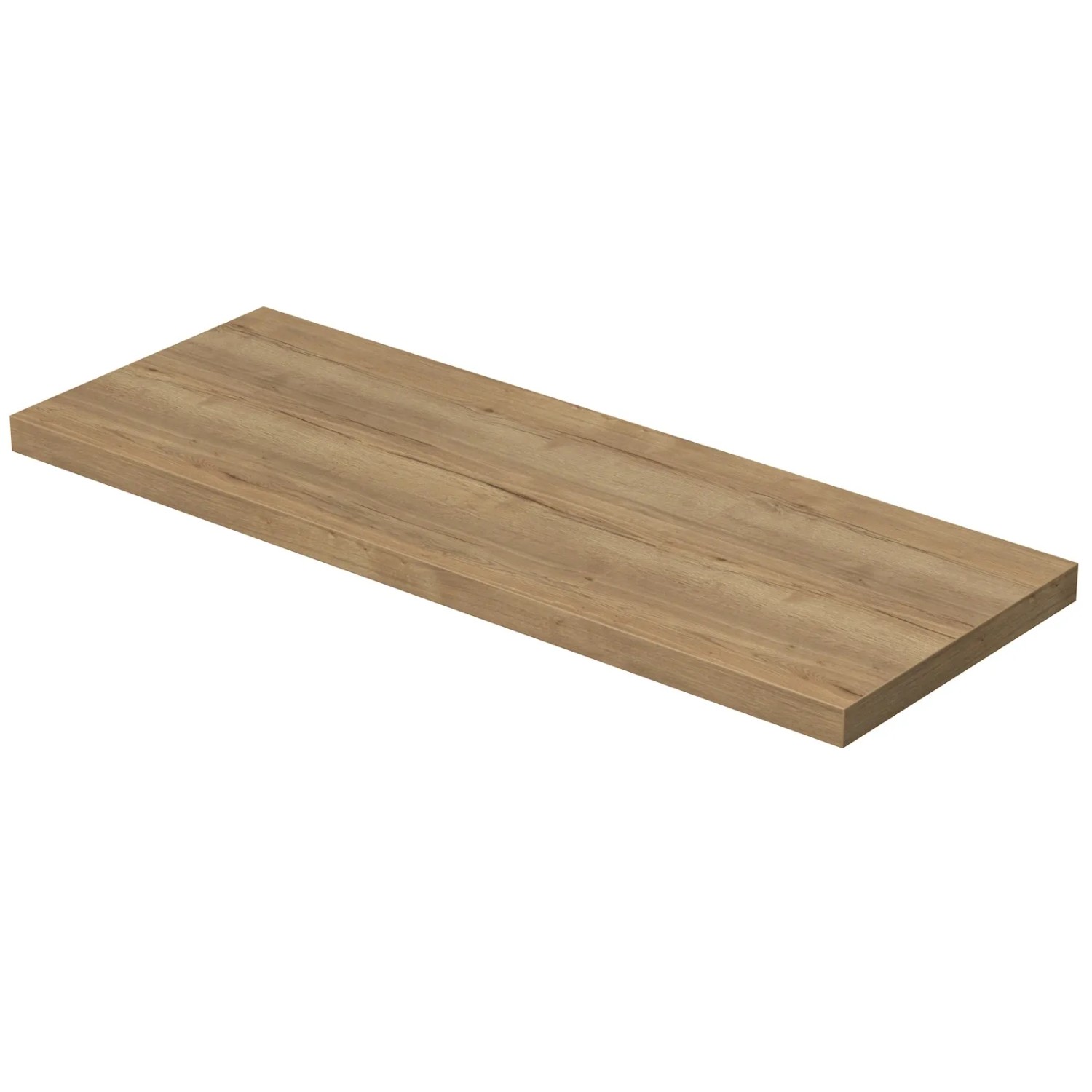 E-shop INTEDOOR Umývadlová doska BEE bez výrezu, š. 140 cm, dub Halifax